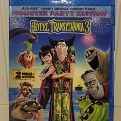 $5 BLU RAY MOVIE. HOTEL TRANSYLVANIA 3. BLU RAY ONLY. NO DIGITAL. $5 OR TRADE FOR A MOVIE TITLE I DO NOT ALREADY OWN.
