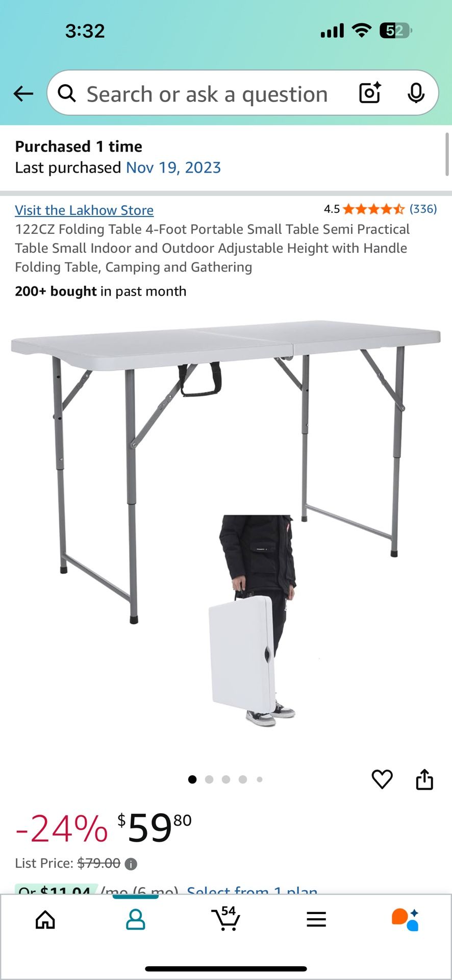 Handle Folding Table, Camping and Gathering