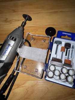 Corded Rotary Dremel with  Cuttoff Wheel & Accessories