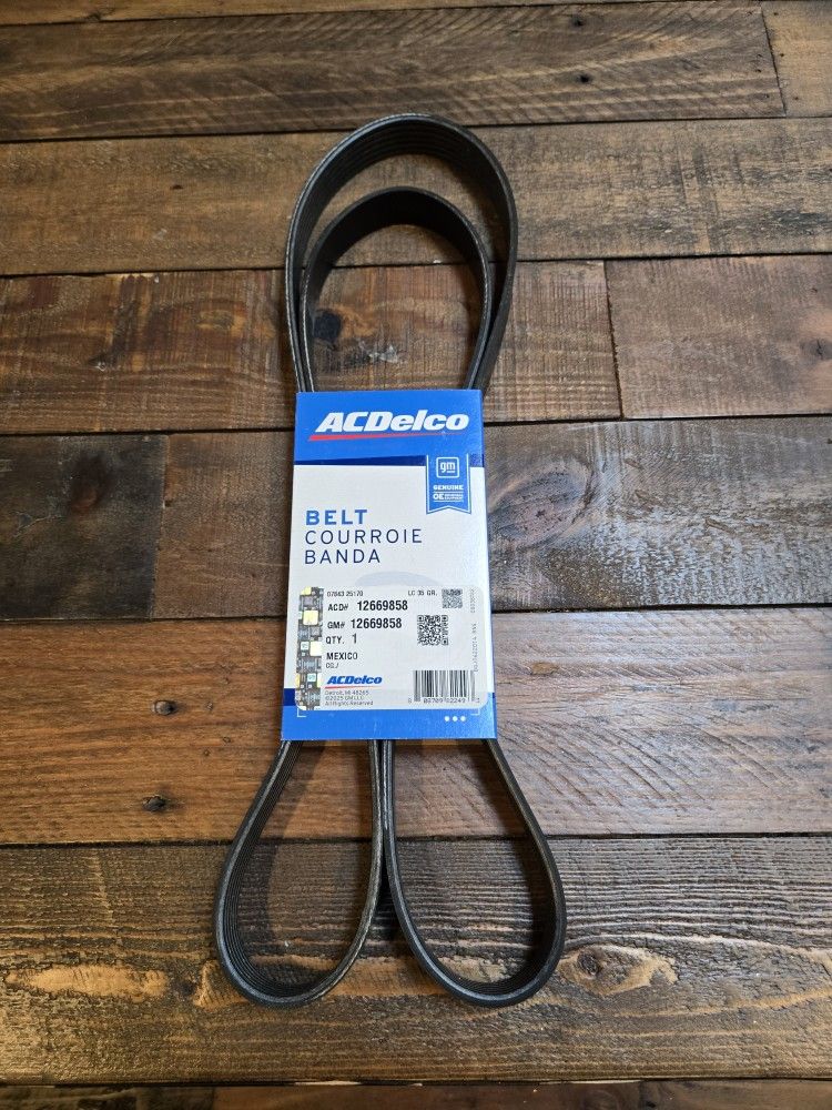 V-ribbed serpentine belt, 2019-2025 GM vehicles, part #1(contact info removed), brand new