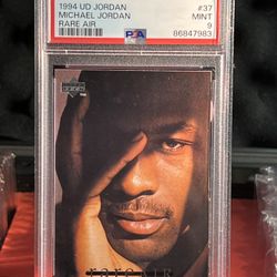 MICHAEL JORDAN 1994 UPPER DECK RARE AIR #37 PSA 9 MINT