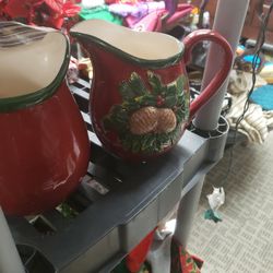 Christmas Pitcher Vintage
