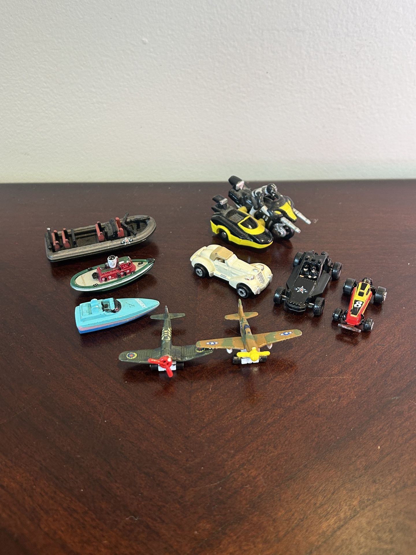 Micro Machines Lot- 9 Power Ranger, boats, aircraft & more