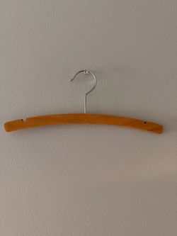 Wooden Curved Hangers Baby Infant Youth Toddler