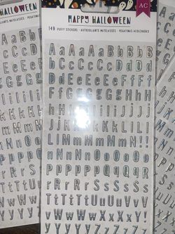Alphabet Stickers, Silver, And Black Letters