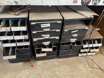 Black Plastic Parts Organizer Bin Units – Set of 3