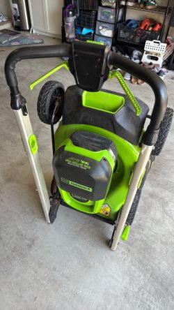Green works 60V 21" Cordless Battery Push Lawn Mower w/ 5.0Ah Battery & Charger, LM2116