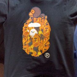 Bape T Fire Flames 