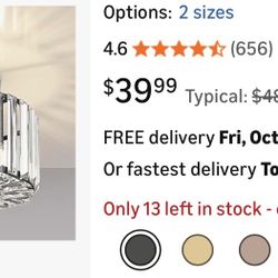 Brand new black crystal lamp