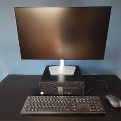 Dell OptiPlex 5060 Desktop Computer Set i7 8th Gen 256GB/16GB Win 11 Pro with Dell 27" 4K Monitor and Dell Wired Keyboard and Mouse