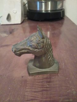 Vintage brass horse head