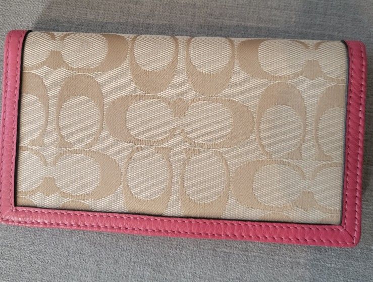 Coach Check Book Holder