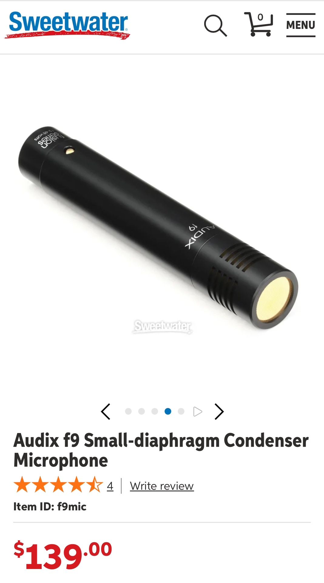 Audix 19 Small Diaphragm Condenser
