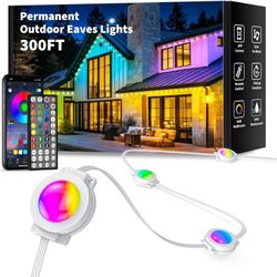 300 Feet Permanent Outdoor Lights Smart RGB Eaves Lights 