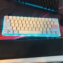 Custom Under Glow Keyboard Lavender Switches 
