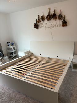IKEA King bed frame and nightstands (no bed included)