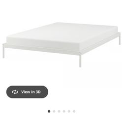  IKEA Bed Frame, White, King