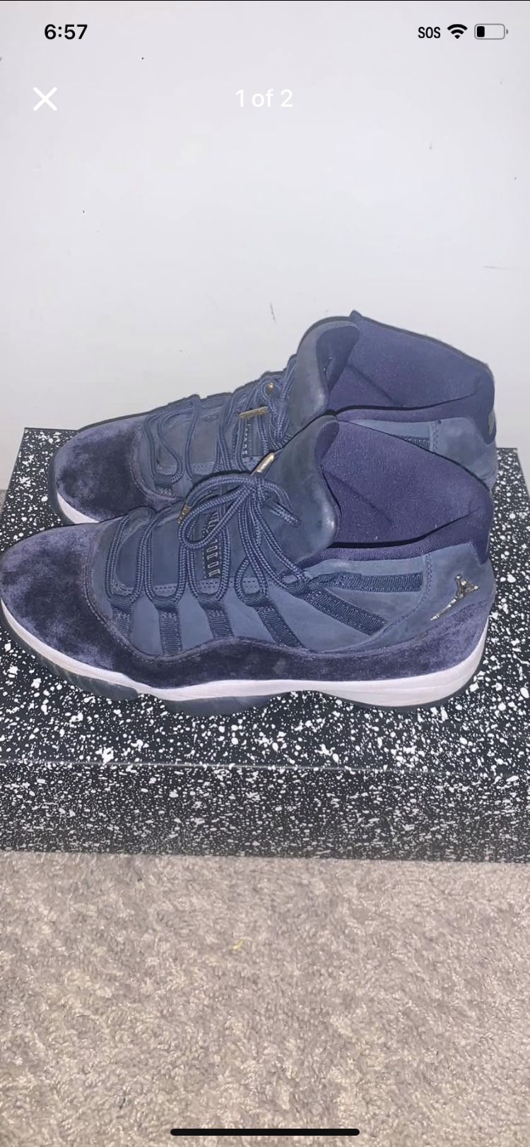 Jordan 11 Navy Blue Velvet