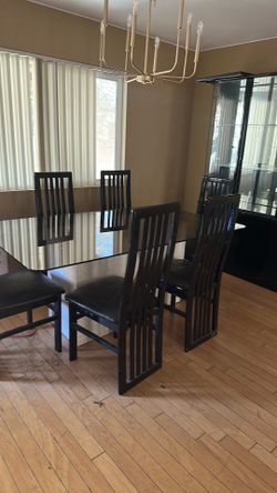 6 chair and matching china cabinet
