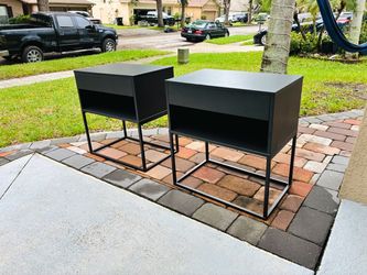 Pair of Modern Nightstands IKEA VIKHAMMER