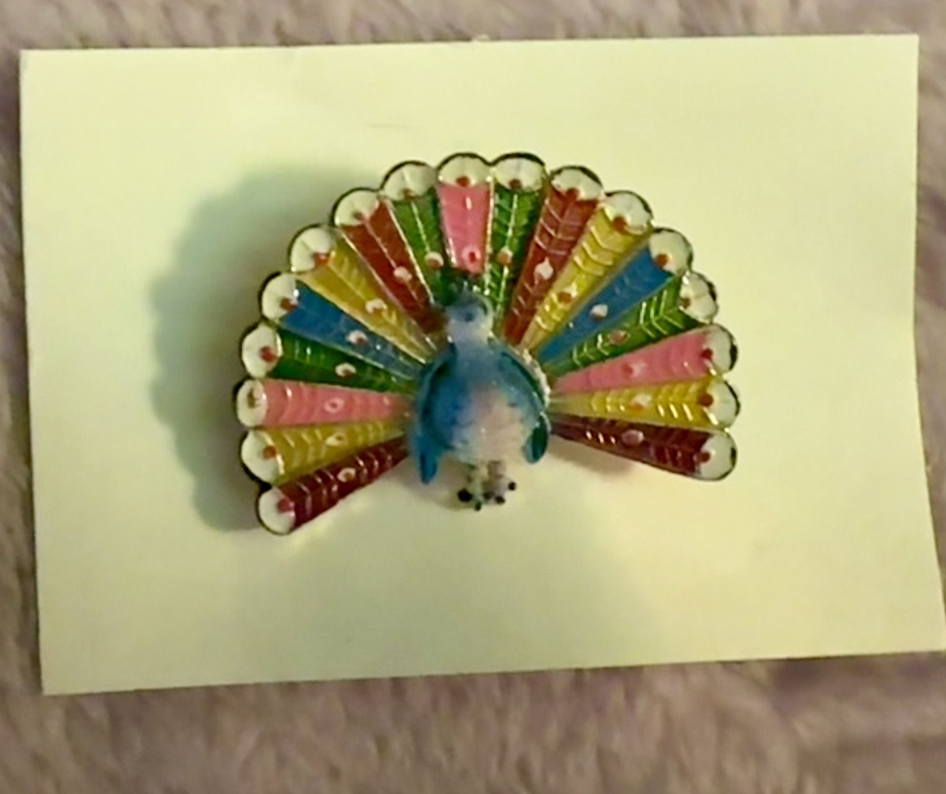 Vintage Scatter Pin - Peacock B. - New Out Of Box