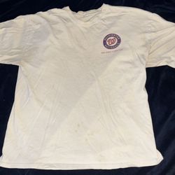 Vintage Washington Nationals X Papa John’s White T-Shirt (Men’s Size Large)