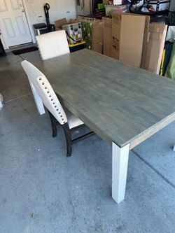 Woden table and chairs