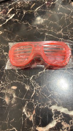 Brand-New Red Glasses Light Up In The Dark And Light Up When You Take The Pin