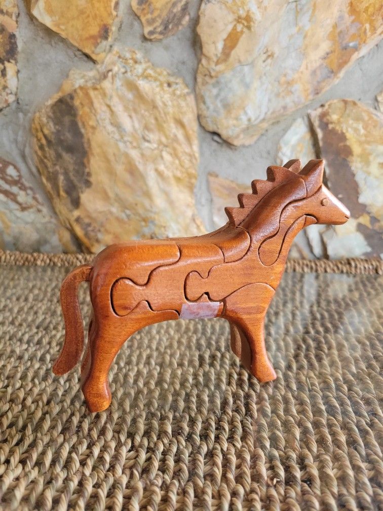 Carved Wood Horse 3D Puzzle