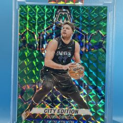 Luka Doncic 2023-24 Mosaic Teal City Edition #/75 Mavericks