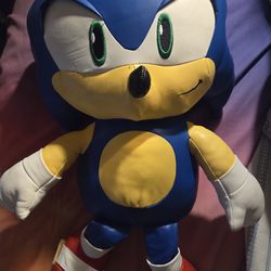 Sonic the Hedgehog Premium Pleather Plush Doll  16 inch KidRobot New Original