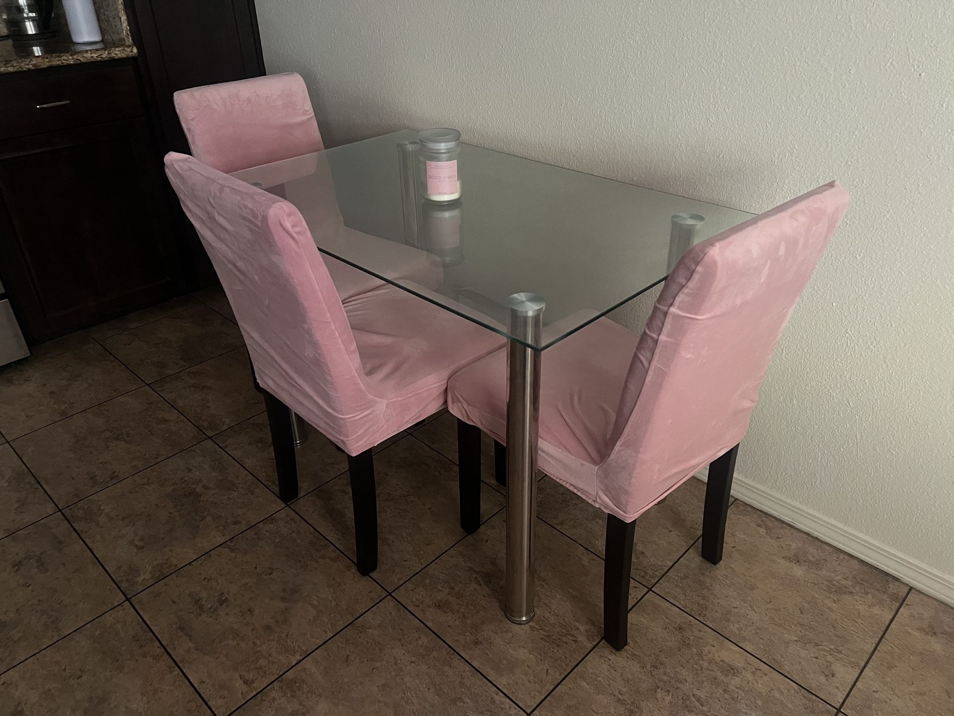 Karl Home Modern Tempered Glass Dining Table