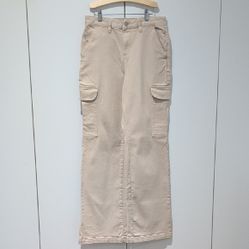 Danier Black Leather Straight Leg Pants With Pockets Size 8 