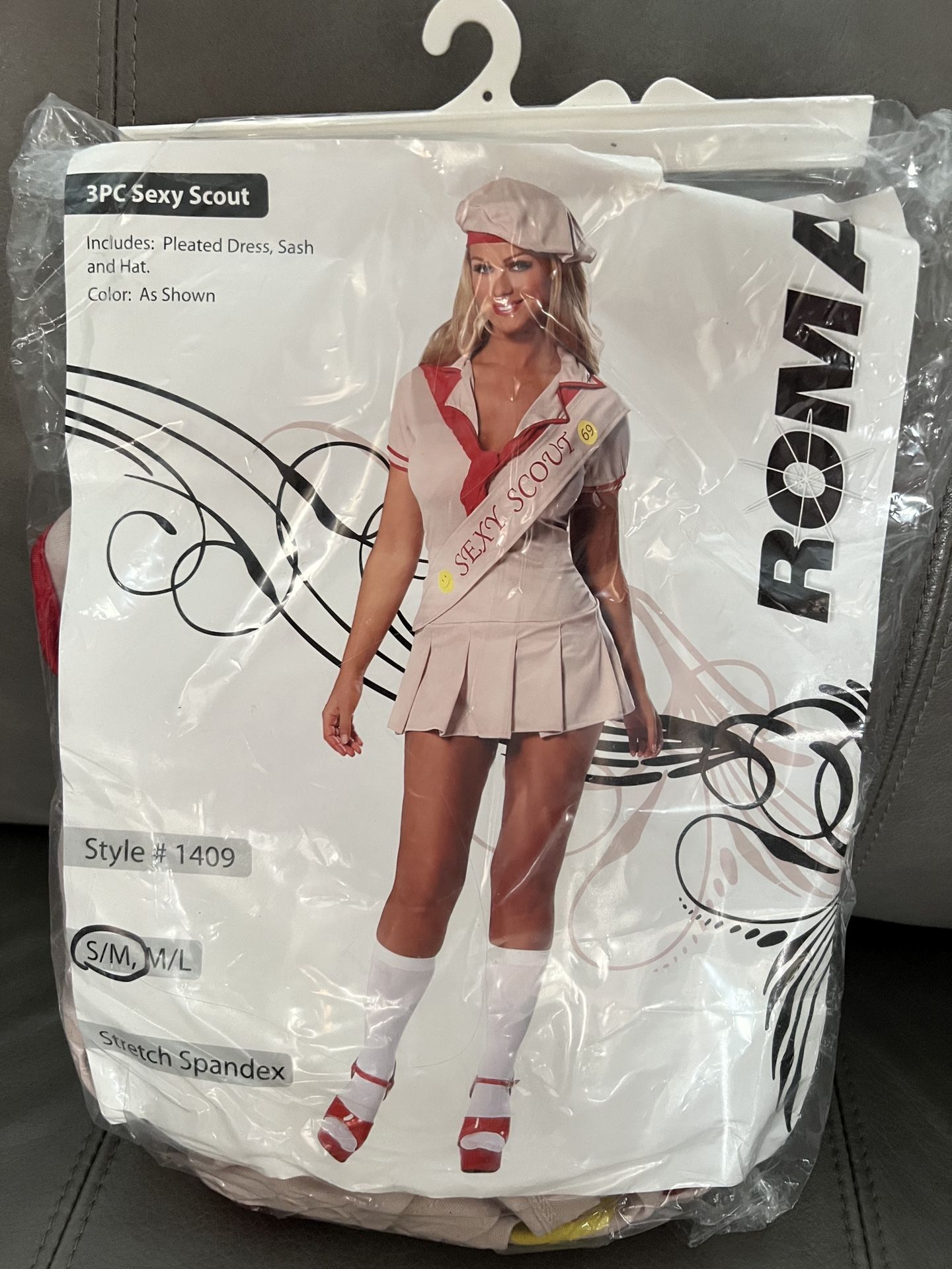 3 PC Sexy Scout costume - Size S/M