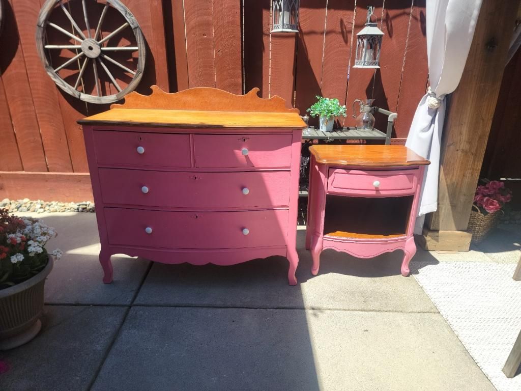 Antique Dresser And Night Stand $100 For Both