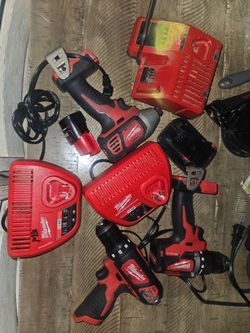 Milwaukee drills and chargers