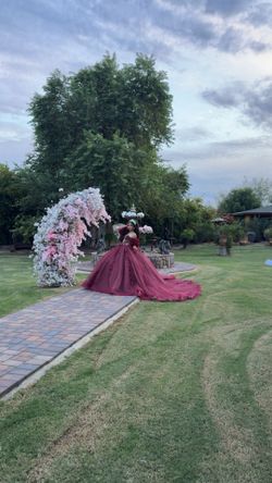 Quinceanera dress burgundy