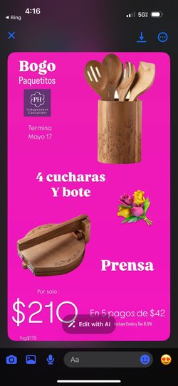 Tortillas Press And Wooden Spoons