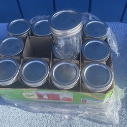 BALL authentic Mason Jars For Canning, Storage, Smoothies etc … NEW , Never Used ! Assortment Avail … $45 Obo Want Them Gone !! 
