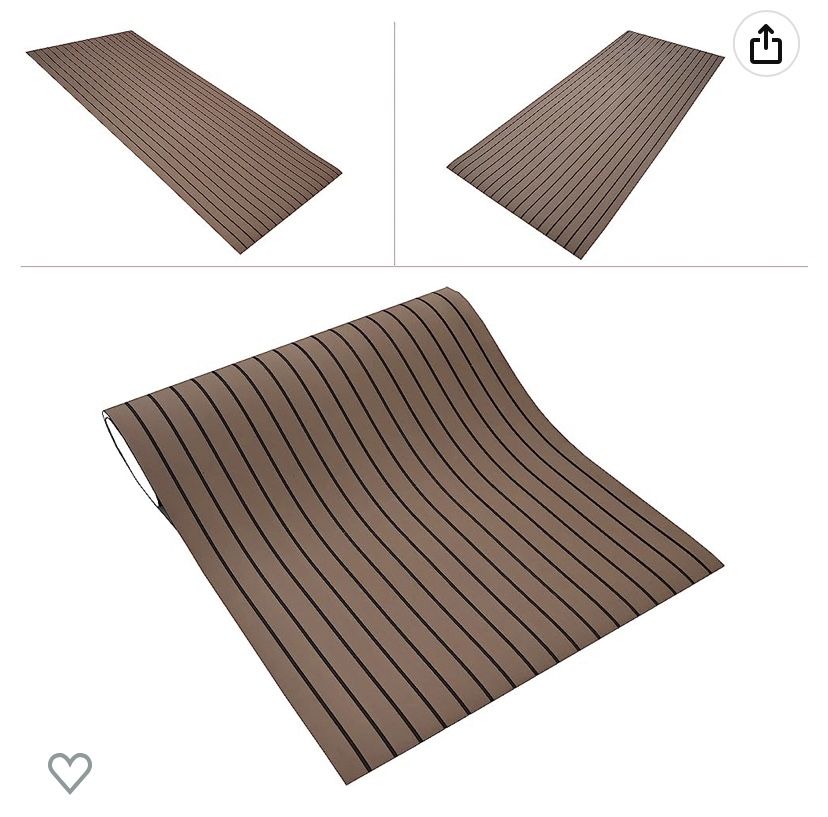 EVA Foam Imitation Teak Decorative Anti-Slip Boat Decking (94.5x34.4”)