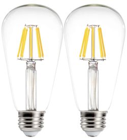 LED Edison Bulb, KINUR Antique Vintage Edison Light Bulbs, 8W, 3000K Amber Warm, 760 Lumens, E26/E27 Base Edison Lights Replacement Bulbs for Home Li