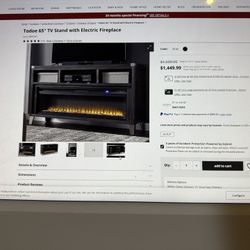 65.5” TV Stand– Excellent Condition