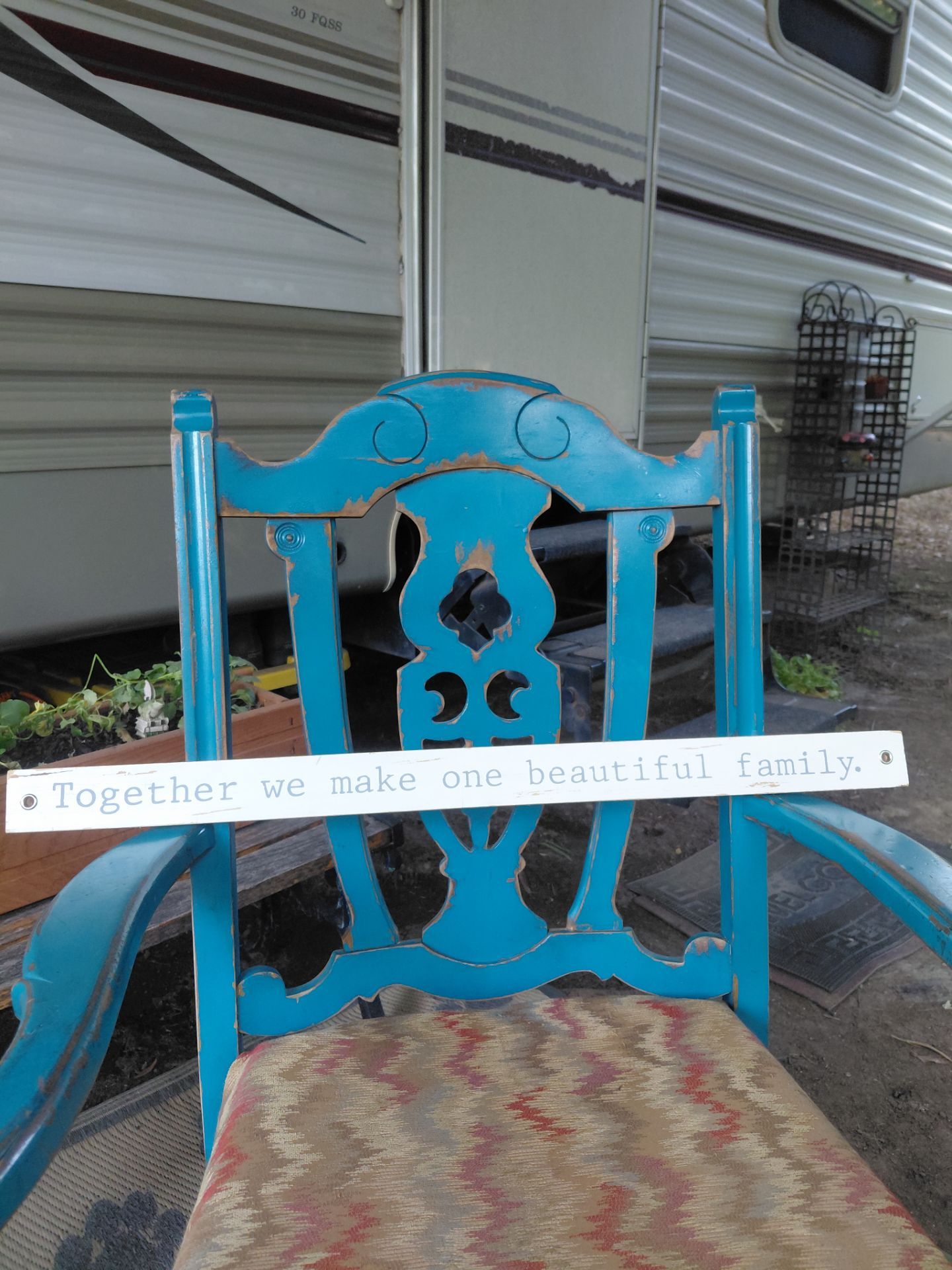 Wooden wall decor sign 2 in x 30 in "Together we make one beautiful family"
