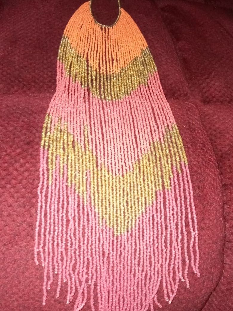 Beautiful Extra Long Beaded Necklace