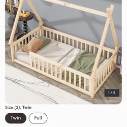 Twin Bed Teepee Style Floor Bed NIB