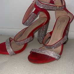 Red High Heels Bedazzle 