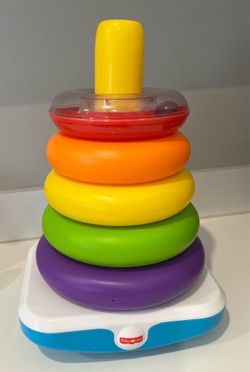 Fisher-Price Giant Rock-a-Stack, standing over 14 inches tall.