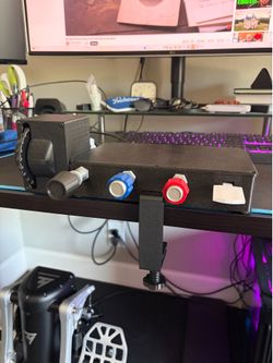 Flight Sim Throttle Prop Mixture TPM Flaps and Trim Controller Cessna with Desk Mount