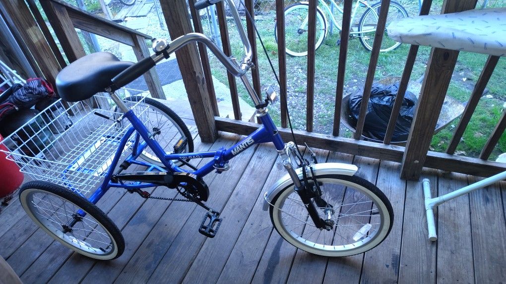 Mantis Tri Rad 20 Inch Single Speed Folding Tricycle