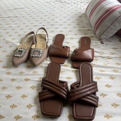 Tres Pares De Andalias 2 Estan Usados Y Uno No Son Sais 9 Los Tres $12 X Los Tres Pares 